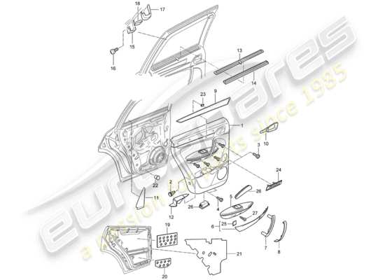 a part diagram from the Porsche Cayenne parts catalogue