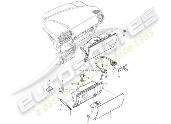 a part diagram from the Porsche Cayenne parts catalogue