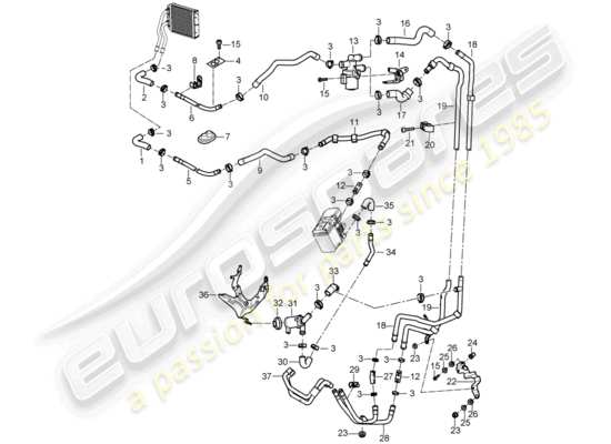 a part diagram from the Porsche Cayenne parts catalogue