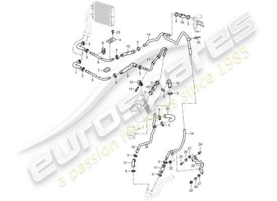 a part diagram from the Porsche Cayenne parts catalogue