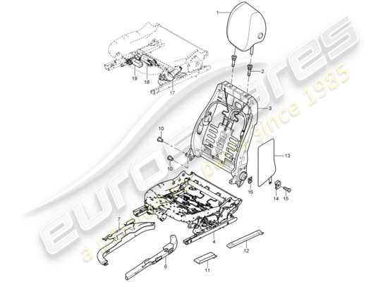 a part diagram from the Porsche Cayenne parts catalogue