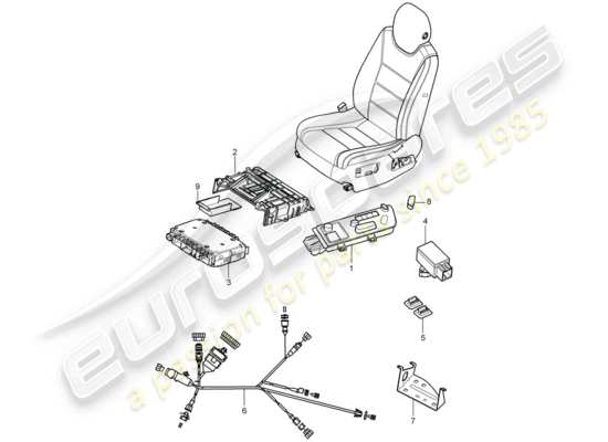 a part diagram from the Porsche Cayenne parts catalogue