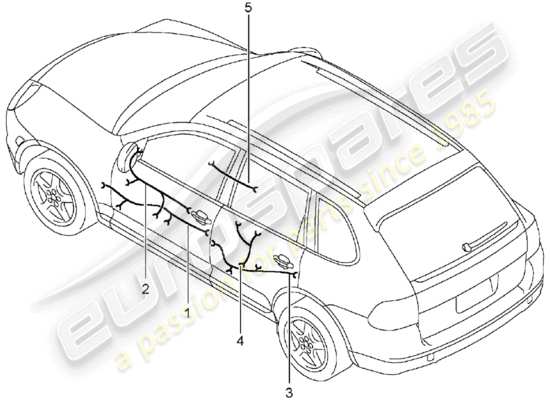 a part diagram from the Porsche Cayenne parts catalogue