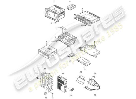 a part diagram from the Porsche Cayenne parts catalogue