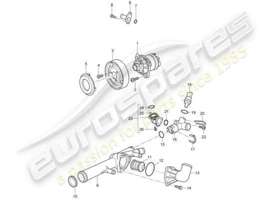 a part diagram from the Porsche Cayenne parts catalogue