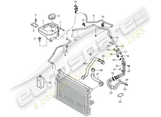 a part diagram from the Porsche Cayenne parts catalogue