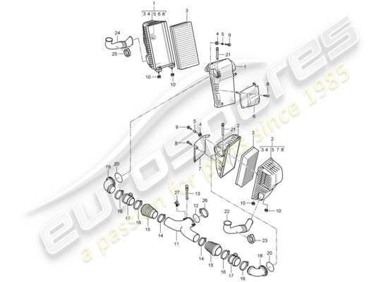 a part diagram from the Porsche Cayenne (2007) parts catalogue