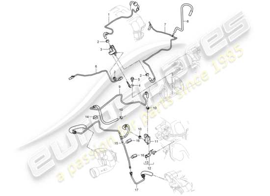 a part diagram from the Porsche Cayenne parts catalogue