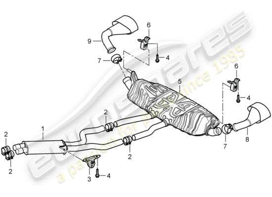 a part diagram from the Porsche Cayenne (2007) parts catalogue