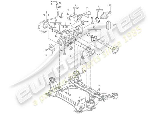 a part diagram from the Porsche Cayenne parts catalogue