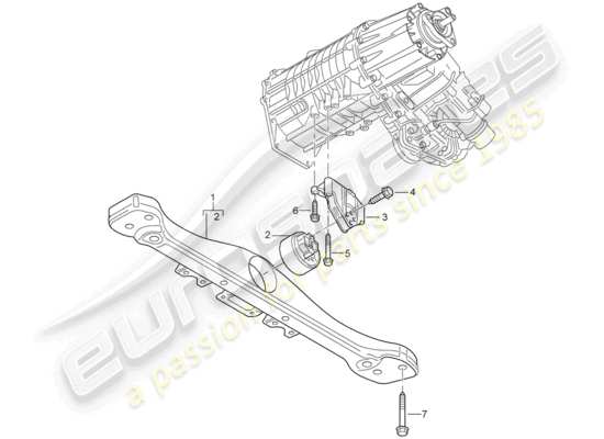 a part diagram from the Porsche Cayenne parts catalogue