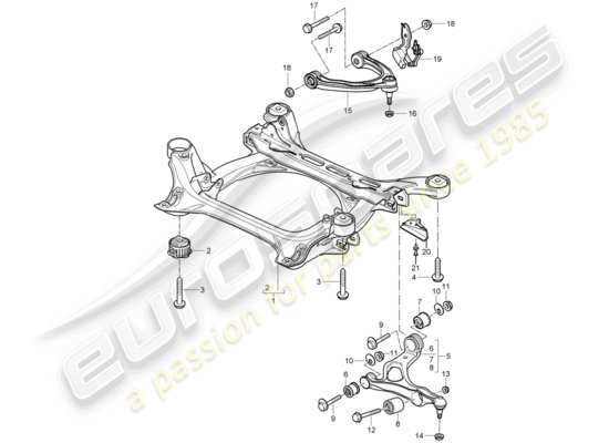 a part diagram from the Porsche Cayenne parts catalogue