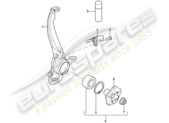 a part diagram from the Porsche Cayenne parts catalogue