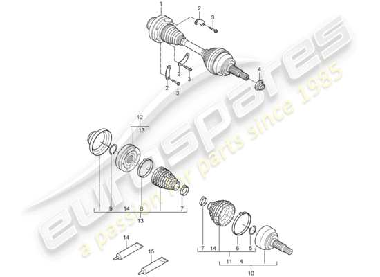 a part diagram from the Porsche Cayenne parts catalogue