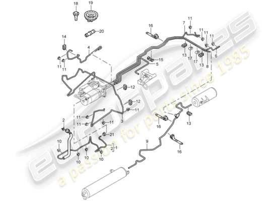 a part diagram from the Porsche Cayenne parts catalogue