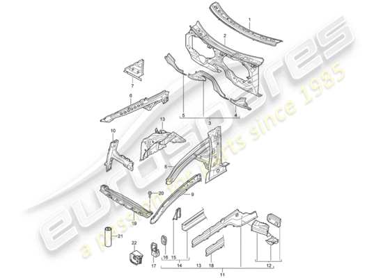 a part diagram from the Porsche Cayenne parts catalogue