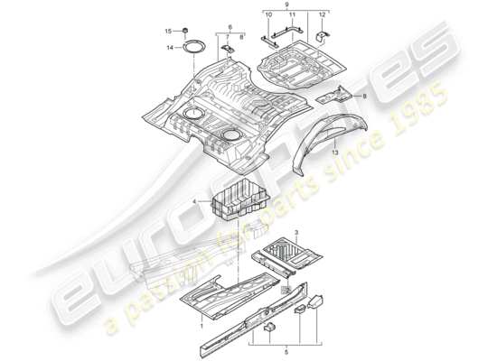 a part diagram from the Porsche Cayenne parts catalogue