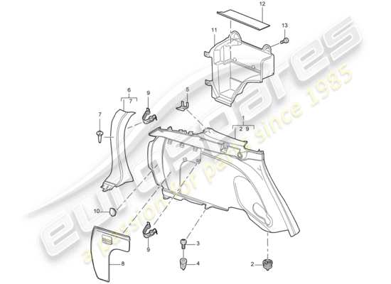 a part diagram from the Porsche Cayenne parts catalogue