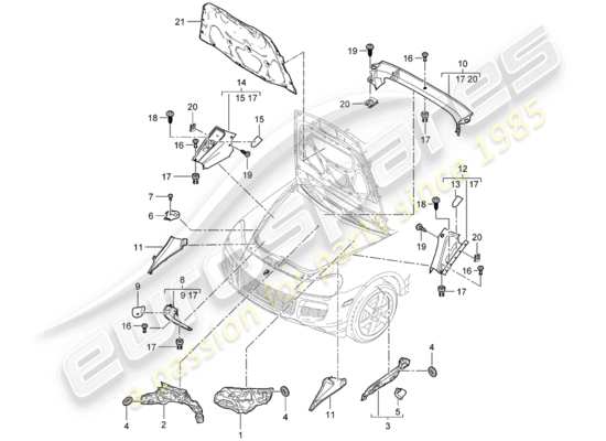 a part diagram from the Porsche Cayenne parts catalogue