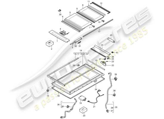 a part diagram from the Porsche Cayenne parts catalogue