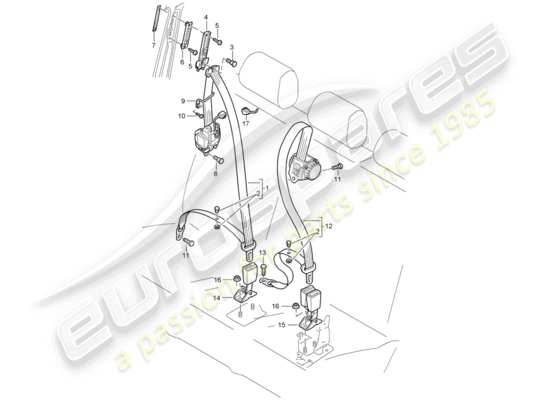 a part diagram from the Porsche Cayenne parts catalogue