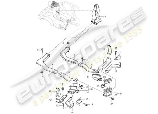 a part diagram from the Porsche Cayenne (2007) parts catalogue