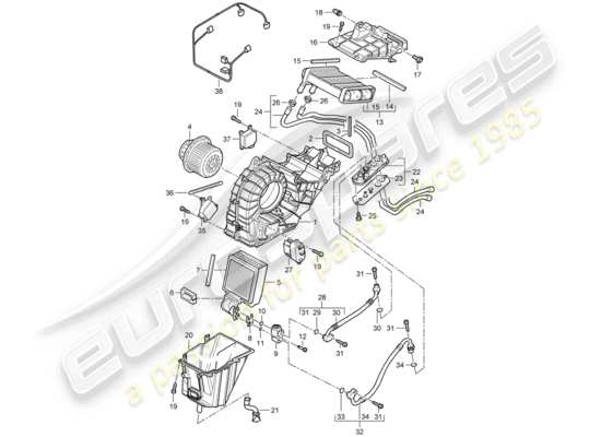 a part diagram from the Porsche Cayenne parts catalogue