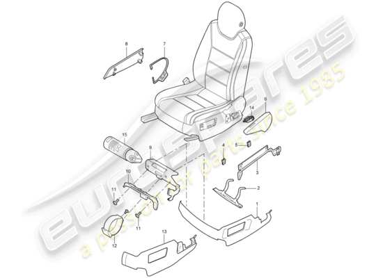 a part diagram from the Porsche Cayenne parts catalogue