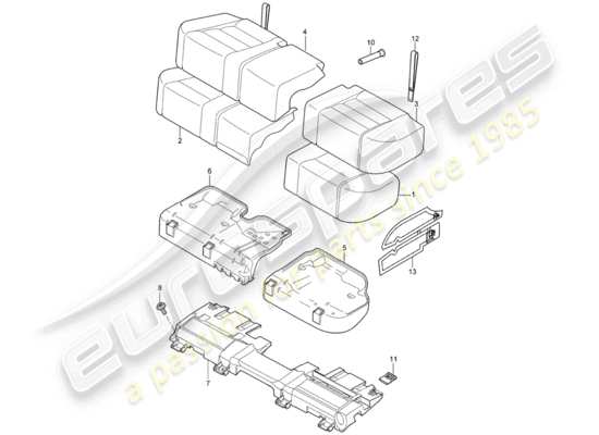 a part diagram from the Porsche Cayenne parts catalogue