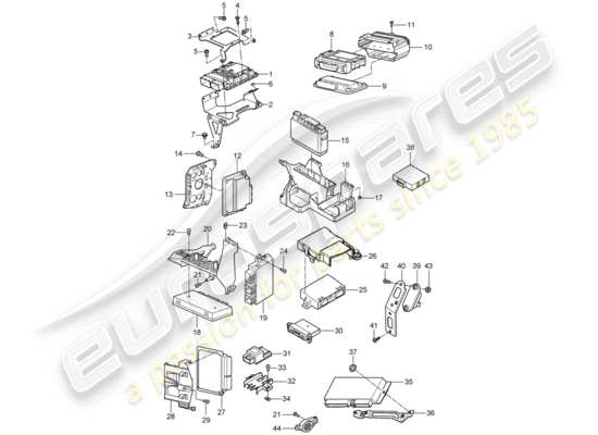 a part diagram from the Porsche Cayenne parts catalogue