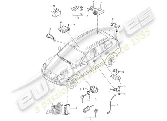 a part diagram from the Porsche Cayenne (2007) parts catalogue