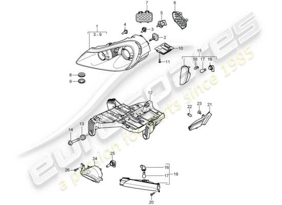 a part diagram from the Porsche Cayenne parts catalogue