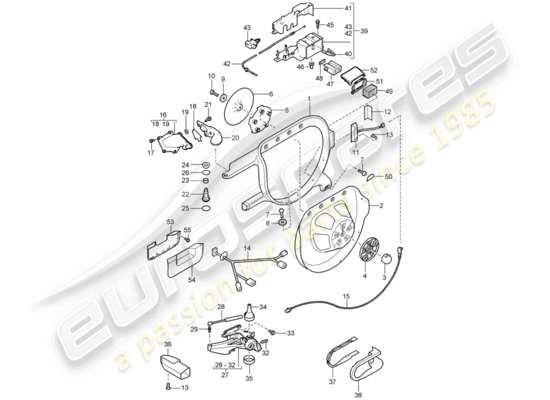 a part diagram from the Porsche Cayenne parts catalogue