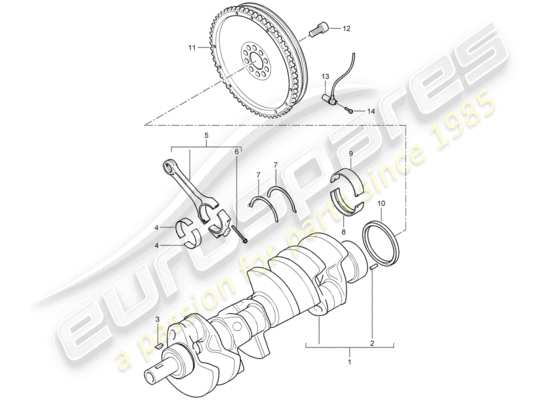 a part diagram from the Porsche Cayenne parts catalogue