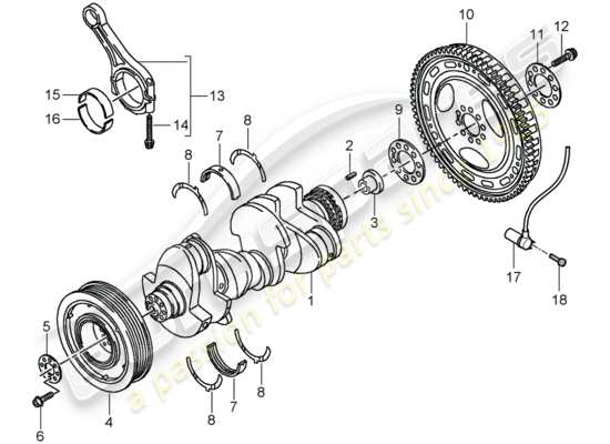 a part diagram from the Porsche Cayenne parts catalogue