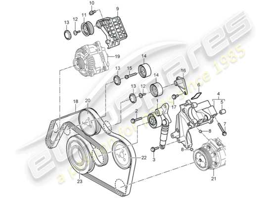 a part diagram from the Porsche Cayenne parts catalogue