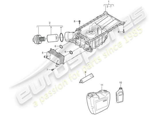 a part diagram from the Porsche Cayenne parts catalogue