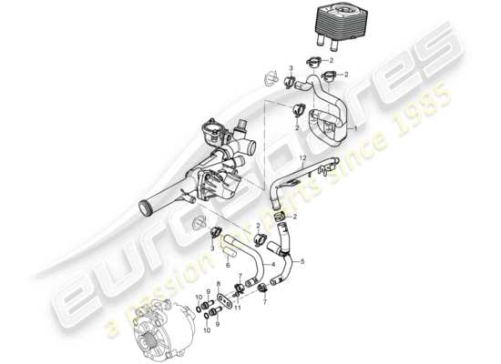 a part diagram from the Porsche Cayenne parts catalogue