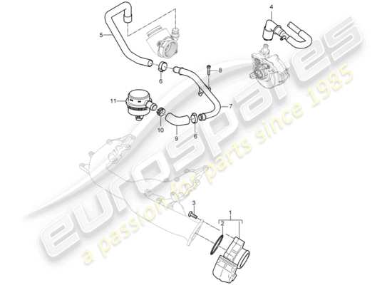 a part diagram from the Porsche Cayenne parts catalogue