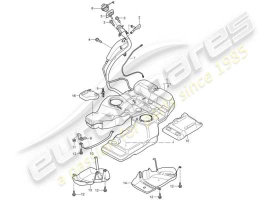 a part diagram from the Porsche Cayenne parts catalogue