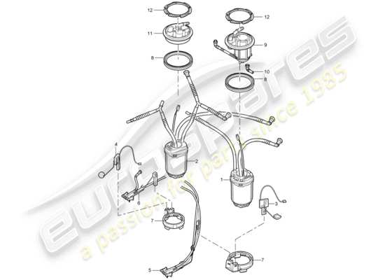 a part diagram from the Porsche Cayenne parts catalogue