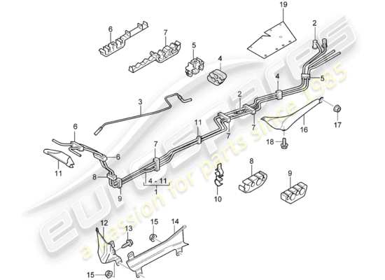 a part diagram from the Porsche Cayenne parts catalogue