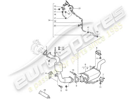 a part diagram from the Porsche Cayenne parts catalogue