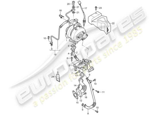 a part diagram from the Porsche Cayenne parts catalogue