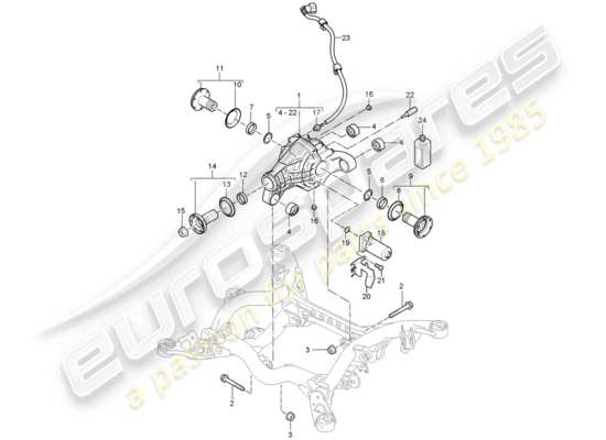 a part diagram from the Porsche Cayenne parts catalogue