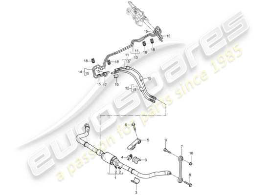 a part diagram from the Porsche Cayenne parts catalogue