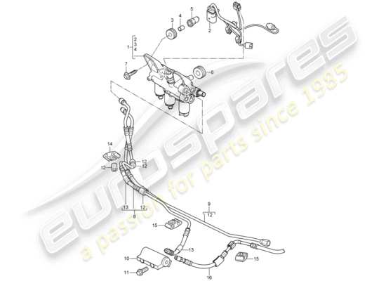 a part diagram from the Porsche Cayenne parts catalogue