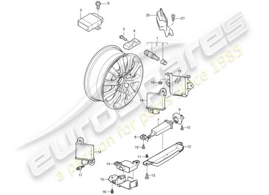 a part diagram from the Porsche Cayenne parts catalogue