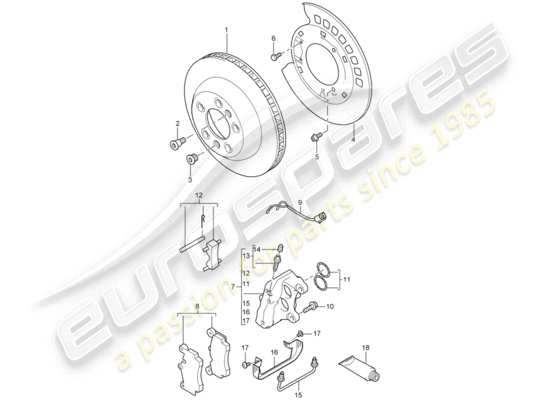 a part diagram from the Porsche Cayenne parts catalogue