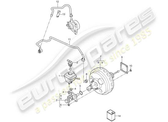 a part diagram from the Porsche Cayenne parts catalogue